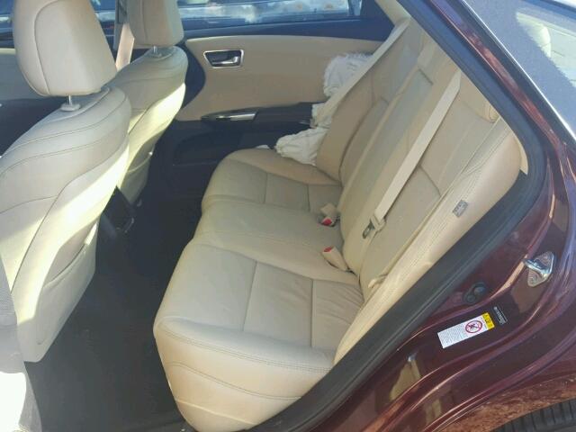 4T1BK1EB9GU206161 - 2016 TOYOTA AVALON XLE RED photo 6