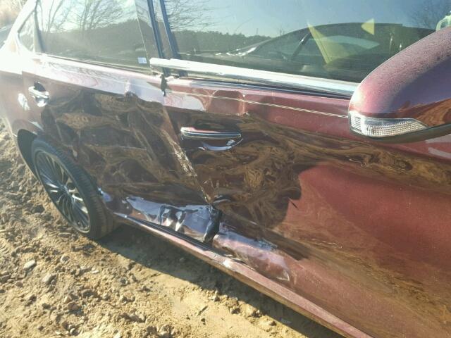 4T1BK1EB9GU206161 - 2016 TOYOTA AVALON XLE RED photo 9