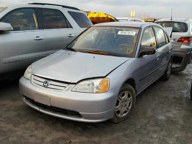 2HGES16472H907697 - 2002 HONDA CIVIC DX SILVER photo 2