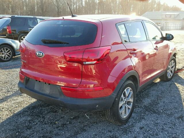 KNDPBCAC1F7763616 - 2015 KIA SPORTAGE L RED photo 4