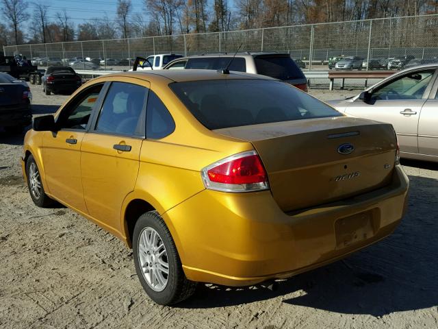 1FAHP35N59W168821 - 2009 FORD FOCUS SE GOLD photo 3