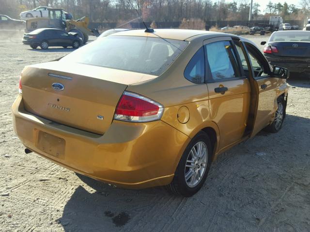 1FAHP35N59W168821 - 2009 FORD FOCUS SE GOLD photo 4