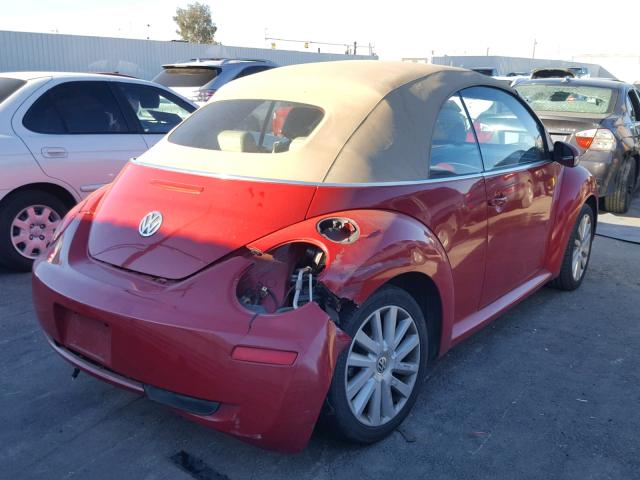 3VWRG31Y49M403480 - 2009 VOLKSWAGEN NEW BEETLE Qırmızı foto 4