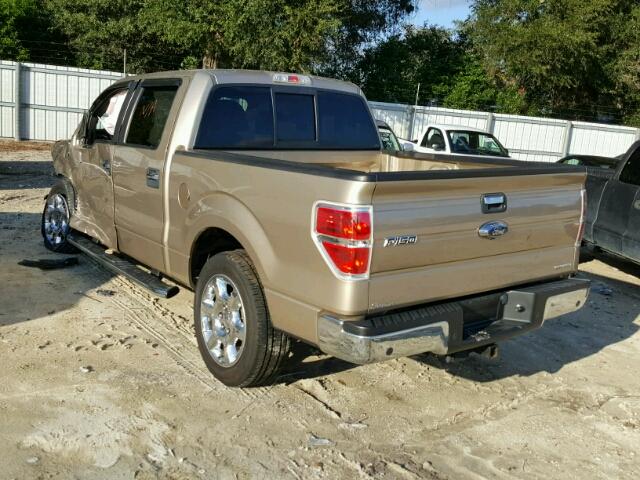 1FTFW1CF4DFA77889 - 2013 FORD F150 SUPER GOLD photo 3