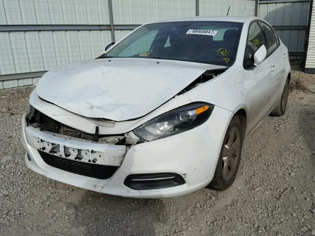 1C3CDFBB1FD222748 - 2015 DODGE DART SXT WHITE photo 2