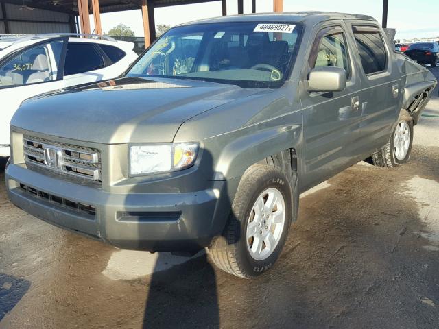 2HJYK16487H504553 - 2007 HONDA RIDGELINE GREEN photo 2