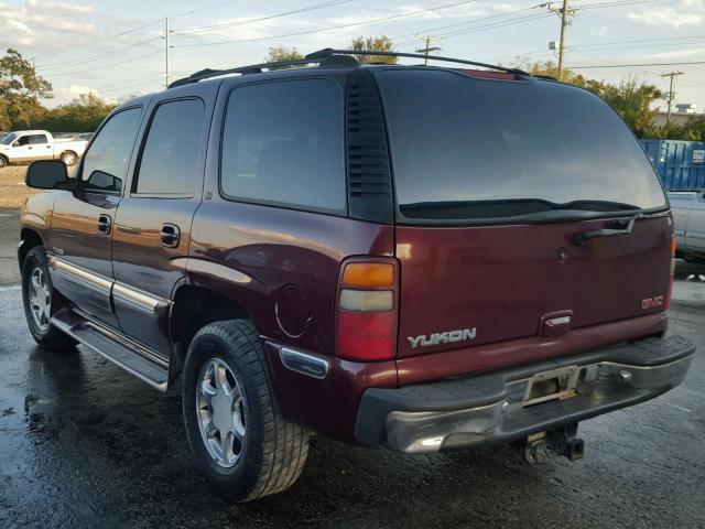 1GKEK13T1YJ139611 - 2000 GMC YUKON BURGUNDY photo 3