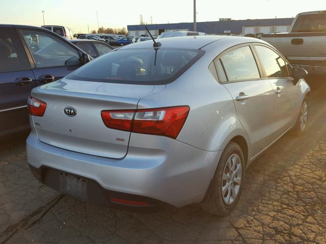 KNADM4A3XD6127408 - 2013 KIA RIO LX SILVER photo 4