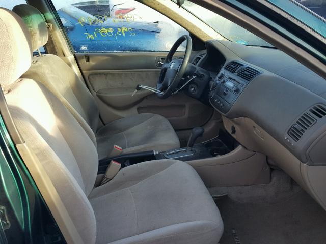 2HGES26712H577359 - 2002 HONDA CIVIC EX 绿色 照片 5