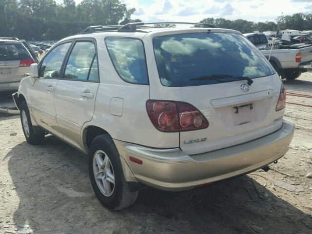 JT6GF10U4Y0069444 - 2000 LEXUS RX 300 WHITE photo 3