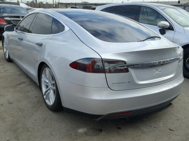 5YJSA1CG1DFP14604 - 2013 TESLA MODEL S SILVER photo 3