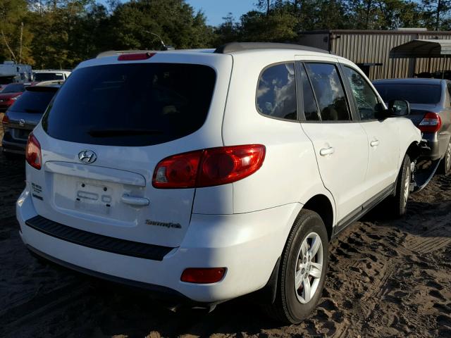 5NMSG13D49H304647 - 2009 HYUNDAI SANTA FE G WHITE photo 4