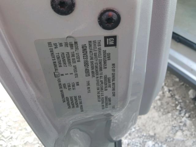 1GNDV23168D140973 - 2008 CHEVROLET UPLANDER L 银色 照片 10