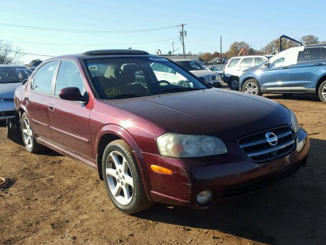 JN1DA31AX2T318980 - 2002 NISSAN MAXIMA GLE BURGUNDY photo 1