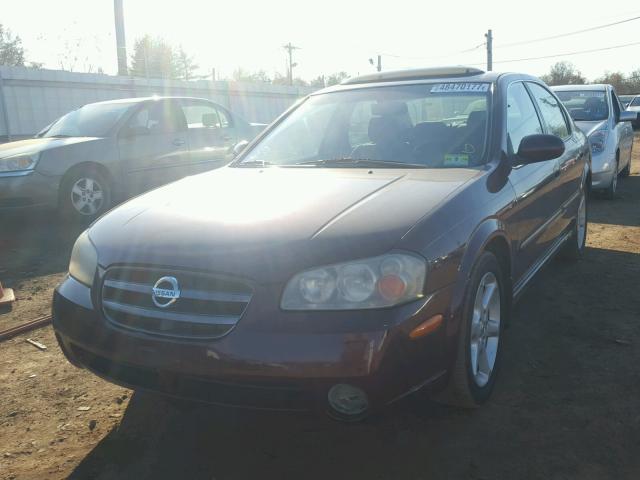 JN1DA31AX2T318980 - 2002 NISSAN MAXIMA GLE BURGUNDY photo 2