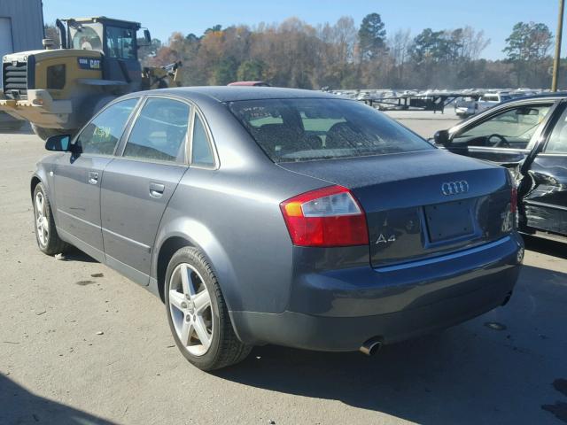 WAUJC68E34A012073 - 2004 AUDI A4 1.8T GRAY photo 3