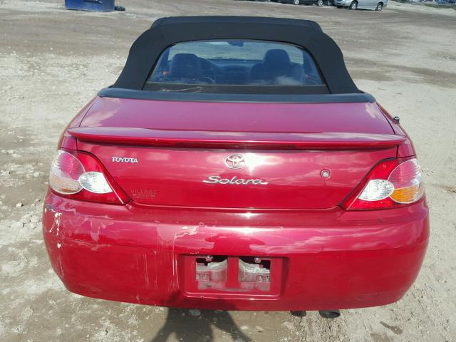 2T1FF28P72C588350 - 2002 TOYOTA CAMRY SOLA RED photo 9