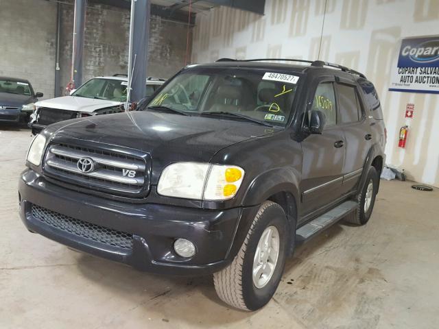 5TDZT38A61S049506 - 2001 TOYOTA SEQUOIA LI BLACK photo 2