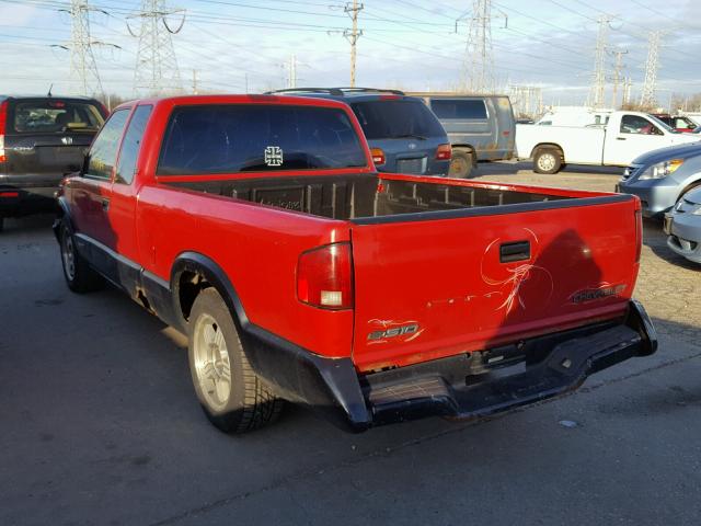 1GCCS19X2V8137592 - 1997 CHEVROLET S TRUCK S1 RED photo 3