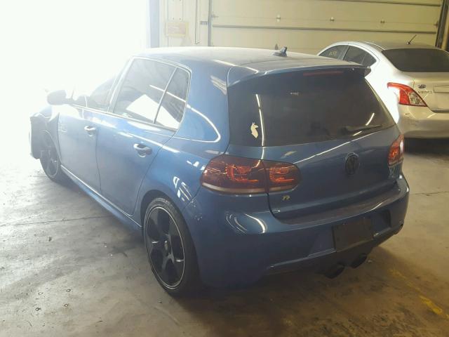 WVWPF7AJ7CW228009 - 2012 VOLKSWAGEN GOLF R BLUE photo 3