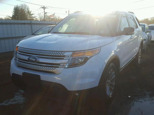 1FM5K8D82EGA57454 - 2014 FORD EXPLORER X WHITE photo 2