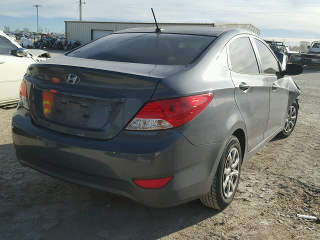 KMHCT4AE0CU151421 - 2012 HYUNDAI ACCENT GLS GRAY photo 4