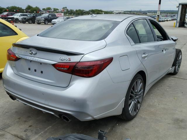 JN1FV7AR9JM700193 - 2018 INFINITI Q50 RED SP SILVER photo 4