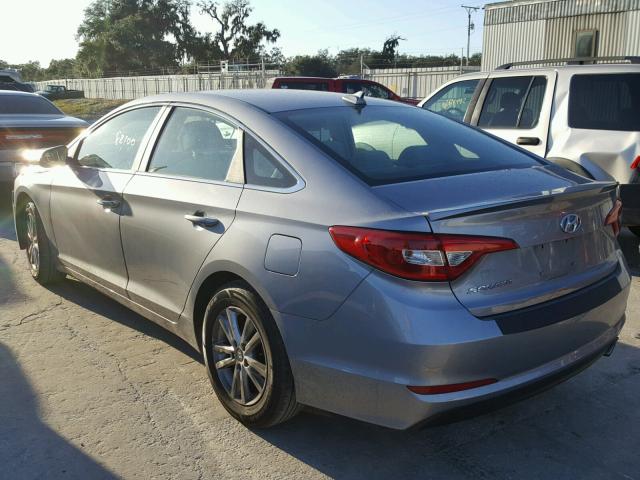 5NPE24AF7GH293662 - 2016 HYUNDAI SONATA SE SILVER photo 3