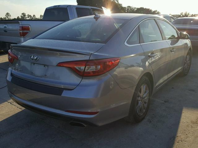 5NPE24AF7GH293662 - 2016 HYUNDAI SONATA SE SILVER photo 4