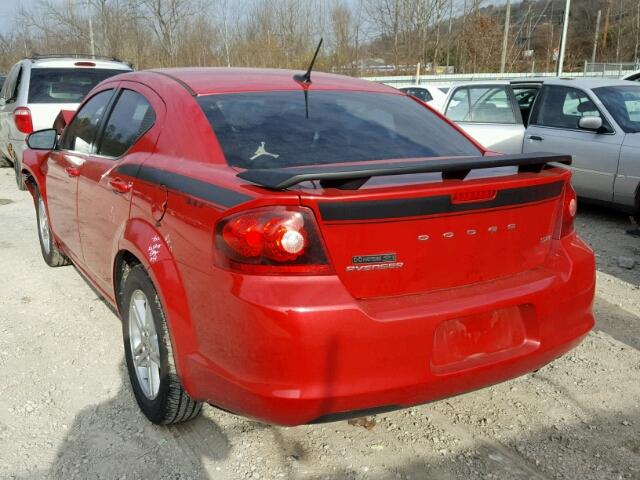 1C3CDZCB9DN541497 - 2013 DODGE AVENGER SX RED photo 3