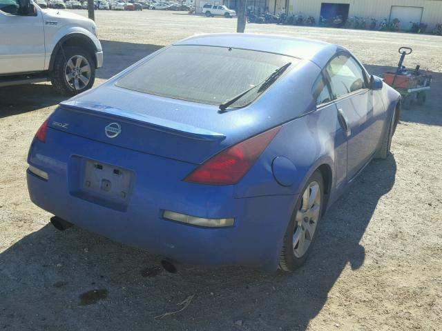 JN1AZ34D23T119828 - 2003 NISSAN 350Z COUPE BLUE photo 4