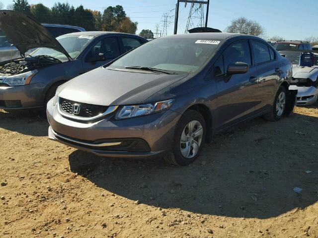 2HGFB2F57FH542480 - 2015 HONDA CIVIC LX GRAY photo 2