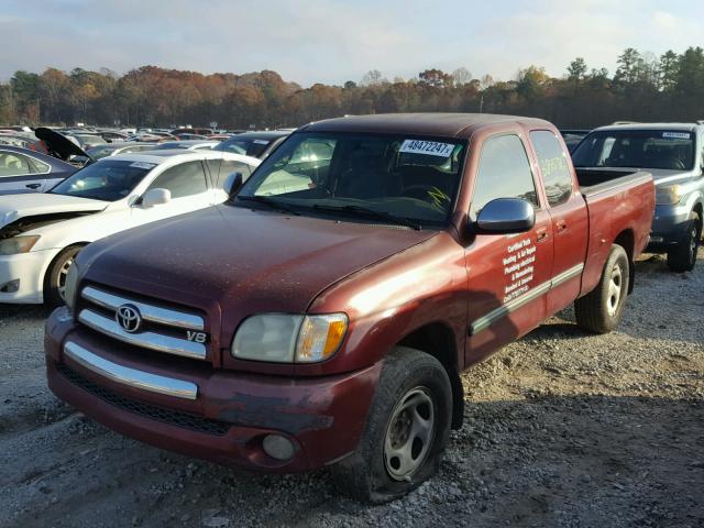 5TBRT341X3S352497 - 2003 TOYOTA TUNDRA ACC BURGUNDY photo 2