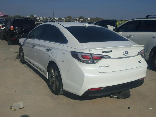 KMHE34L11HA044860 - 2017 HYUNDAI SONATA HYB WHITE photo 3