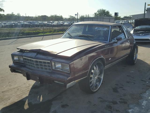 1G1GZ37H5FR197889 - 1985 CHEVROLET MONTE CARL MAROON photo 2