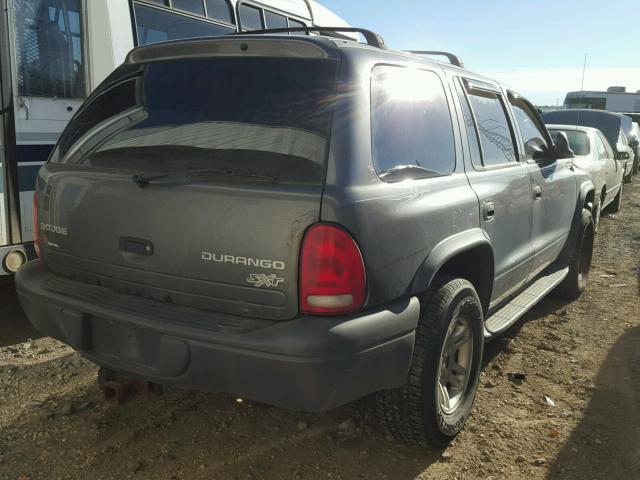 1D4HS38N53F617459 - 2003 DODGE DURANGO SP GRAY photo 4