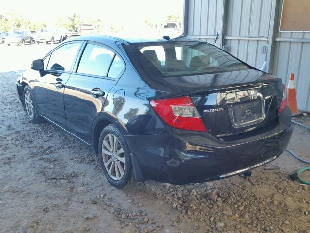 2HGFB2F99CH536761 - 2012 HONDA CIVIC EXL BLACK photo 3