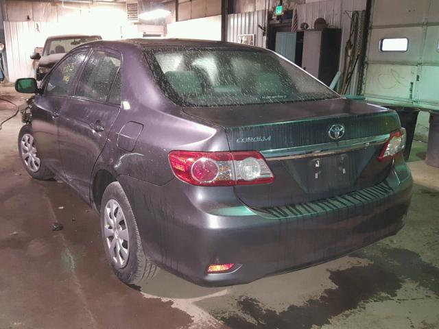 5YFBU4EE9CP055484 - 2012 TOYOTA COROLLA BA CHARCOAL photo 3