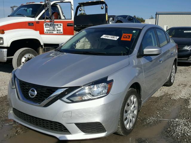 3N1AB7AP4GY326583 - 2016 NISSAN SENTRA S SILVER photo 2