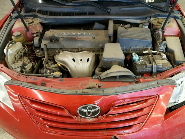 4T1BE46K17U149770 - 2007 TOYOTA CAMRY NEW RED photo 7