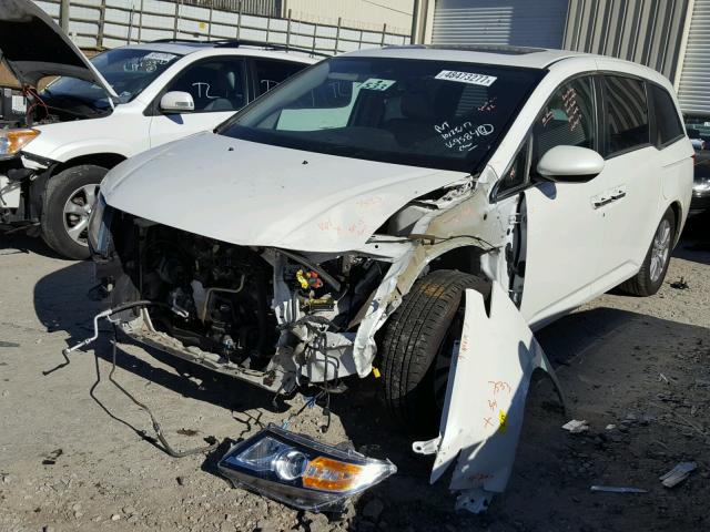 5FNRL5H62EB049584 - 2014 HONDA ODYSSEY EX WHITE photo 2