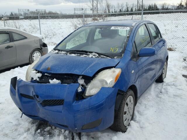 JTDKT923395263613 - 2009 TOYOTA YARIS BLUE photo 2