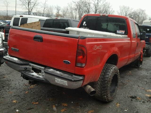 1FTWX31P16EC96936 - 2006 FORD F350 SRW S RED photo 4