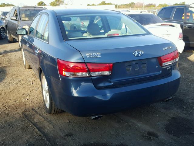 5NPEU46F56H010483 - 2006 HYUNDAI SONATA GLS BLUE photo 3