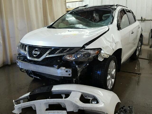 JN8AZ1MW8CW203089 - 2012 NISSAN MURANO S WHITE photo 2