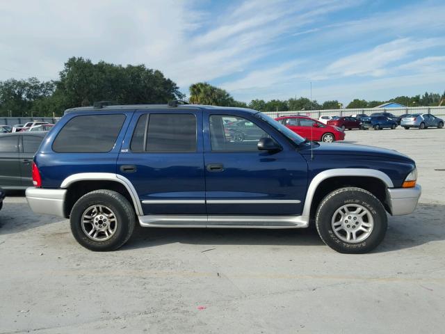 1B4HS58N52F141797 - 2002 DODGE DURANGO SL BLUE photo 9