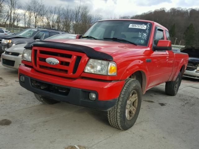 1FTYR15E56PA37144 - 2006 FORD RANGER SUP RED photo 2