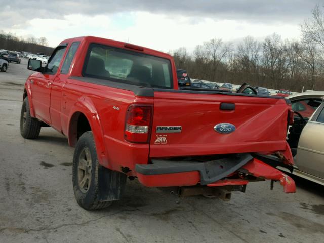 1FTYR15E56PA37144 - 2006 FORD RANGER SUP RED photo 3
