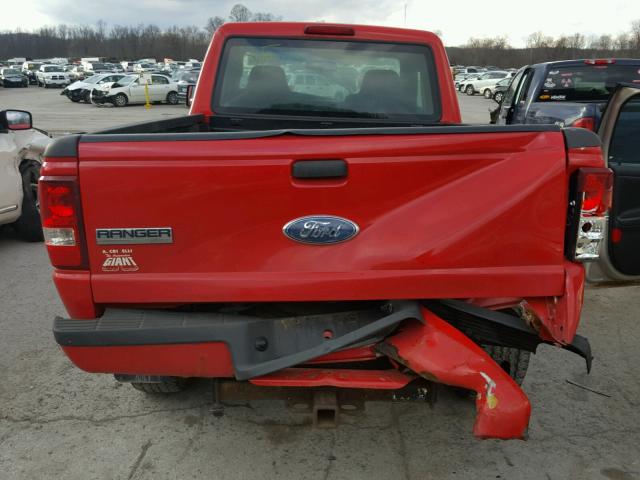 1FTYR15E56PA37144 - 2006 FORD RANGER SUP RED photo 9