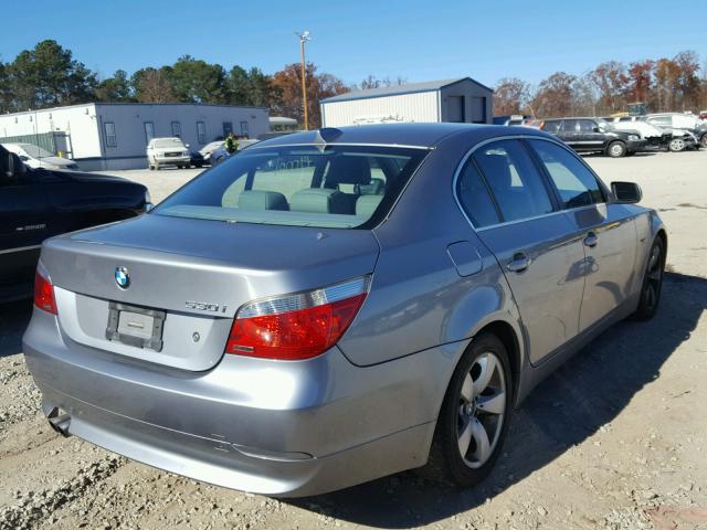 WBANE73597CM48606 - 2007 BMW 530 I GRAY photo 4